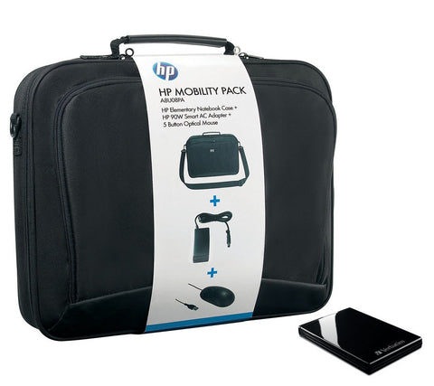 Bag/Mouse, 90W AC Adapter, HDD
