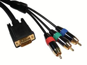 SVGA Monitor Cable to RCA 1.8M