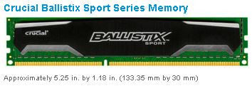 1x8GB, DDR3-1600, Heatsink