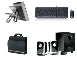 Stand, KB, Mouse, Spk, Bag